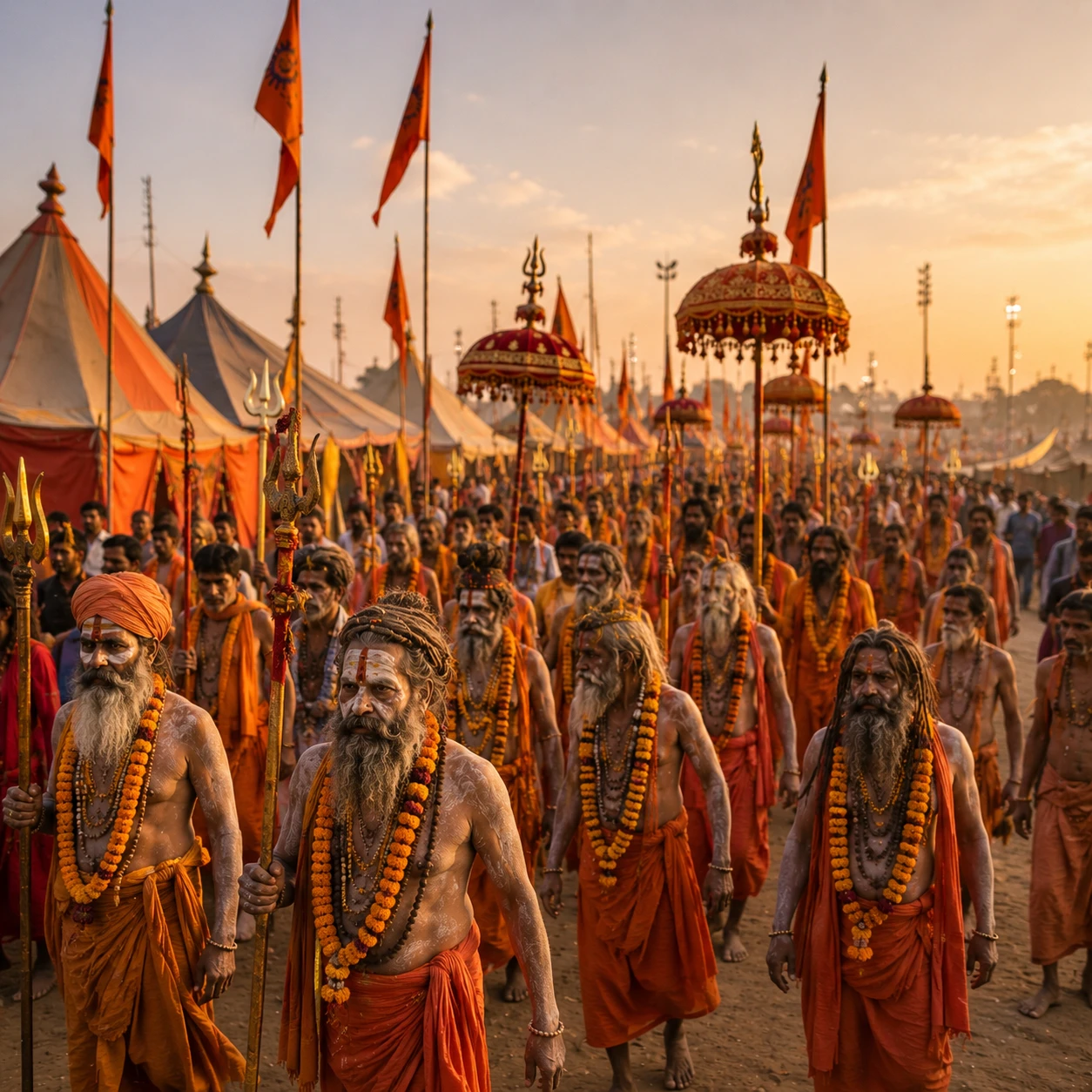 Traditional Akhara procession during Nashik Kumbh 2027