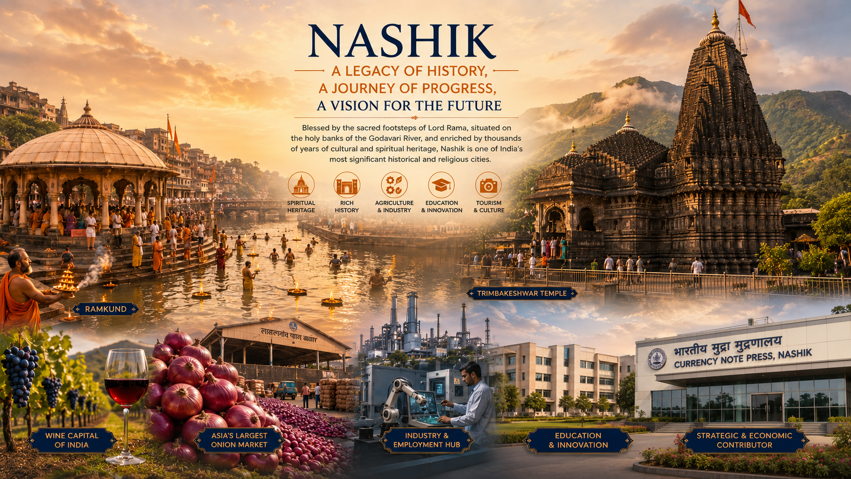 Panoramic view of Nashik city and its spiritual heritage